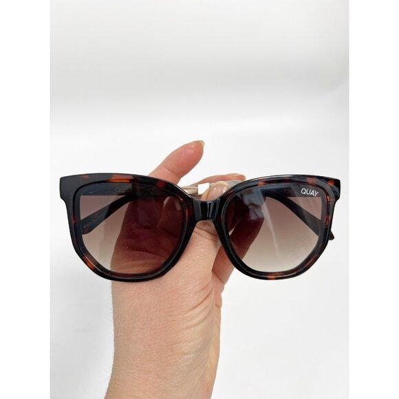 New Quay Australia Coffee Run Mini Sunglasses Polarized Tort Brown - Picture 10 of 10